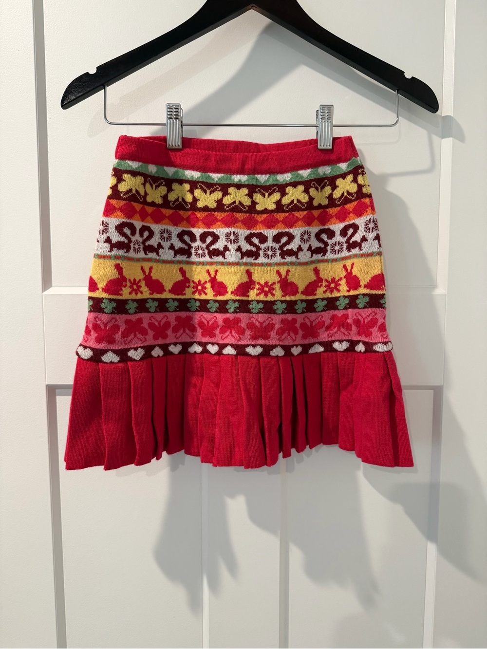 The Children's Place Patterned Pleated Knit Skirt with Multicolor Bands